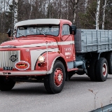 Volvo N 88  Volvo N 88 vm. 1970 : 2016, Fujifilm XT-1, Loska-ajo, Ruovesi, Vetku, historia, kokoontuminen, kokoontumisajo, kuorma-auto, syksy, veteraaniauto