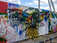 Mauerpark  A 30 m strip of the Berlin Wall still stands in the park today as a monument, and is a popular place for graffiti artists to paint and display their work : 2016, Berliini, Berlin, Fujifilm, Germany, Saksa, digital image, historia, history, kaupunki, kesäloma, matka, summer holiday, town, travel