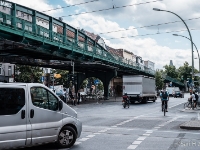 Schönhauser Allee  U-bahn over the street right next to Ebenhauser Strasse station. : 2016, Berliini, Berlin, Fujifilm, Germany, Saksa, digital image, historia, history, kaupunki, kesäloma, matka, summer holiday, town, travel