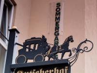 Kutscherhof  One of Steigenberger Hotel restaurants, a summer terrace. Nice sign. : 2016, Brandenburg, DEU, Fujifilm, Germany, Potsdam, digital image, historia, history, kaupunki, kesäloma, matka, summer holiday, town, travel