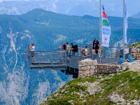 Five fingers  5 Fingers is a free viewing platform in the Dachstein Mountains of Upper Austria, on Mount Krippenstein. It was named "5 Fingers" by virtue of its hand-like shape. It has been called the "most spectacular viewing platform in the Alps." The individual fingers, which are approximately 4 m long fingers, are built over a precipice of about 400 m depth. The viewing platform is less than a 20-minute walk from the Krippenstein Station of the Dachstein cable car line. My personal opinion is though, that after visiting Preikestolen in Norway, this wasn't very heart-bounding at all. : 2016, AUT, Austria, Fujifilm, Itävalta, Krippenstein, LG G3, Oberösterreich, UNESCO, Winkl, digital image, kesäloma, luonto, maisema, matka, mountains, nature, phone image, scenery, summer holiday, traffic, vuoristo