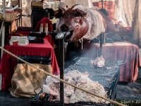 Roasted pig  Poor pig being roasted on open fire. My bf was shocked to see this, and I was somewhat shaken as well... : 2016, Fujifilm XT-1, Hämeenlinna, Medieval fair, esitys, historia, history, keskiaikamarkkinat, markkina, medieval, show, tapahtuma, viikinki
