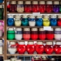 Colourful candles at the market