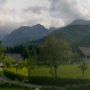 A view from our hotel balcony. It's always nice to return to a safe haven after an exhausting day to have a shower and watch thunderstorm developing behind the mountains :).