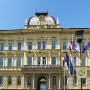 The Rectorate, seat of the University of Maribor, is located in the square Slomškov trg in the building of the former town savings bank, Mestne hranilnice. The façade is completely preserved, the interior and the courtyard were between the years 1995 and 2000 newly built.