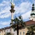 The Trinity column is located in Alter Platz Square.<br />Originally made of wood, the Column was built to remember the terrible plague that hit the city and killed many people. The column was erected in 1680 in Heiligengeistplatz square in the city, but in 1965, it was renovated, a half moon and cross were added after victory over the Turks in Vienna in 1683. It now stands in Alter Platz square.