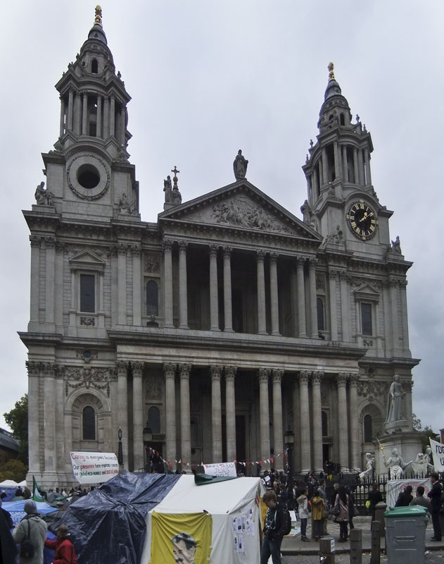 stpauls.jpg - St. Paul's Cathedral is a Church of England cathedral and seat of the Bishop of London. Its dedication to Paul the Apostle dates back to the original church on this site, founded in AD 604.[2] St Paul's sits at the top of Ludgate Hill, the highest point in the City of London, and is the mother church of the Diocese of London. The present church dating from the late 17th century was built to an English Baroque design of Sir Christopher Wren, as part of a major rebuilding program which took place in the city after the Great Fire of London. (Wikipedia)