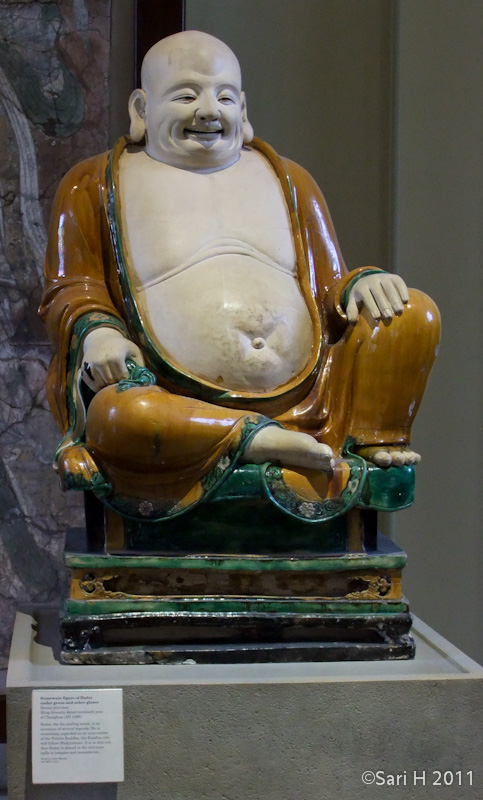 DSCF3511.jpg - Stoneware figure of Budai, Ming Dynasty