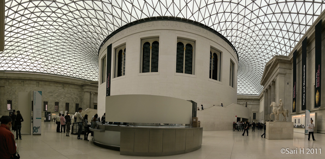 british_museum_mainhall.jpg - The British Museum, the Great Court, surrounding the original Reading Room. Completed in 2001 (the new Great Court, that is).