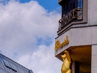 Bear  Poor bear holding entire building. Riverside hotel next to the river. : 2016, Berliini, Berlin, Fujifilm, Germany, Saksa, digital image, historia, history, kaupunki, kesäloma, matka, summer holiday, town, travel