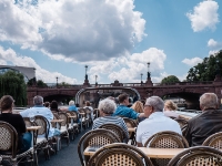 River cruise  We had a river cruise as the weather was nice. It was okay, but as there's only one river we just ran a short distance in both directions and then returned. : 2016, Berliini, Berlin, Fujifilm, Germany, Saksa, digital image, historia, history, kaupunki, kesäloma, matka, summer holiday, town, travel