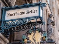 Auerbach's Keller  Opposite the Naschmarkt is the Mädlerpassage, one of the many splendid old shopping arcades so characteristic of Leipzig, that links to Königshofpassage and Messehofpassage. It's here that you'll find Auerbach's Keller where Mephistopheles practiced his magic arts in Goethe's Faust, its entrance marked by a sculpture from 1913 depicting the characters from the infamous cellar scene. : 2016, DEU, Fujifilm, Germany, LG G3, Leipzig, Sachsen, Saksa, digital image, historia, history, kaupunki, kesäloma, lLeipzig, matka, phone image, summer holiday, town, travel