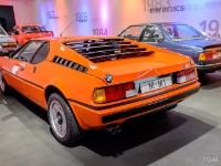 BMW M1  BMW M1, 1978-1981. The M1 coupe was hand-built between 1978 and 1981 under the motorsport division of BMW as a homologation special for sports car racing. The body was designed by Giugiaro, taking inspiration from the 1972 BMW Turbo show car. Originally, BMW commissioned Lamborghini to work out the details of the car's chassis, assemble prototypes and manufacture the vehicles, but Lamborghini's financial position meant that BMW reassumed control over the project in April 1978, after seven prototypes were built. : 2016, BMW, BMW Museum, BMW Welt, Fujifilm, LG G3, Munich, München, car, digital image, historia, history, kesäloma, matka, motorbike, phone image, summer holiday, travel