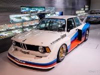 BMW 320 Gruppe 5  BMW 320 Group 5, 1977. The Group 5 version of the BMW 320, introduced in 1977 as a replacement to the already obsolete BMW 3.0 CSL and became nicknamed as the Flying Brick in reference to the blocky bodyshape, was powered by a Formula Two engine that was tuned to 225 kW (306 PS) by BMW Motorsport. The car was developed in only just over 12 weeks, without technical drawings. BMW Motorsport engineers simply carried out the modifications directly, with the car progressively taking its final shape. : 2016, BMW, BMW Museum, BMW Welt, Fujifilm, LG G3, Munich, München, car, digital image, historia, history, kesäloma, matka, motorbike, phone image, summer holiday, travel