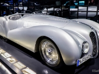 BMW 328 Mille Miglia Roadster  BMW 328 Mille Miglia Roadster, 1939. Only one was built and it produced 130 hp from a two-litre engine. I think this was the most beautiful car in the entire museum. : 2016, BMW, BMW Museum, BMW Welt, Fujifilm, LG G3, Munich, München, car, digital image, historia, history, kesäloma, matka, motorbike, phone image, summer holiday, travel