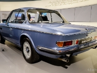 BMW 3.0 CS  The BMW New Six CS (internal name BMW E9) is a two-door coupé built for BMW by Karmann from 1968 to 1975. It was developed from the New Class-based BMW 2000 CS coupé, which was enlarged to hold the BMW M30 straight-6 engine used in the E3 sedan. : 2016, BMW, BMW Museum, BMW Welt, Fujifilm, LG G3, Munich, München, car, digital image, historia, history, kesäloma, matka, motorbike, phone image, summer holiday, travel