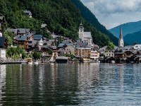 Hallstatt  Hallstatt, Upper Austria, is a village in the Salzkammergut, a region in Austria. It is located near the Hallstätter See. At the 2001 census, it had 946 inhabitants. Salt was a valuable resource, so the region was historically very wealthy. It is possible to tour the world's first known salt mine named Salzwelten, located above downtown Hallstatt.  On 2 June 2012, it was reported that Chinese mining company China Minmetals Corporation built a full-scale replica of the entire town in Huizhou, Guangdong province. : 2016, AUT, Austria, Fujifilm, Hallstatt, Itävalta, LG G3, Lahn, Oberösterreich, UNESCO, digital image, historia, history, kaupunki, kesäloma, phone image, summer holiday, town