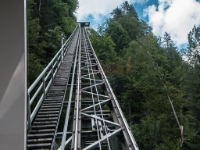 Salzbergbahn  A funicular servicing between Hallstatt village and the salt mines. Definitely worth taking, as the views are really nice. : 2016, AUT, Austria, Fujifilm, Hallstatt, Itävalta, LG G3, Oberösterreich, UNESCO, digital image, historia, history, kaupunki, kesäloma, phone image, summer holiday, town